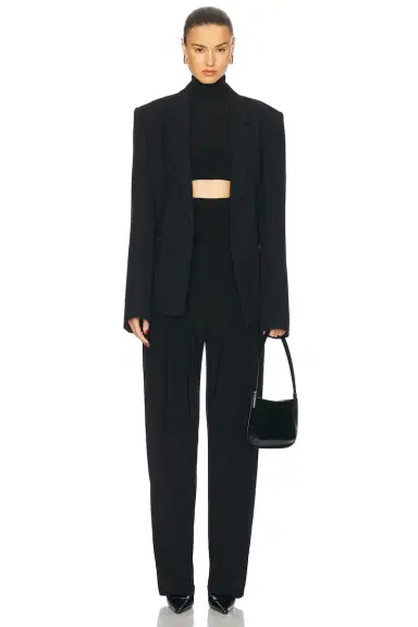 Norma Kamali High Waisted Tailored Pleat Pant | Thumbnail 5 Norma Kamali High Waisted Tailored Pleat Pant | Thumbnail 5