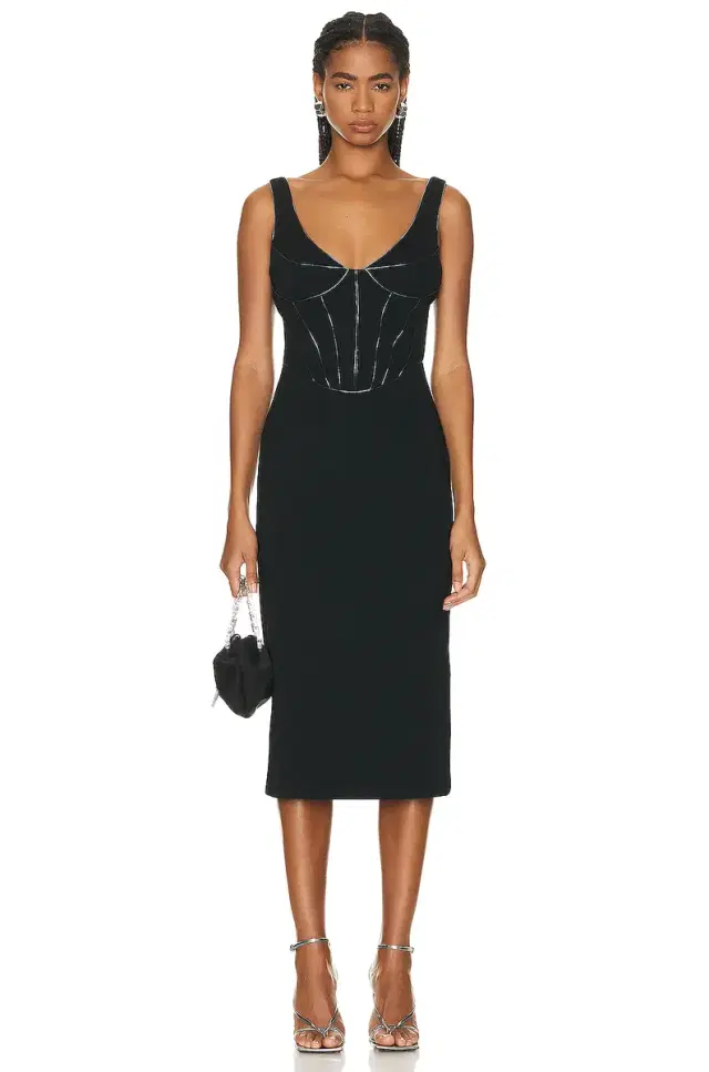 ET OCHS Valerie Corset Midi Dress