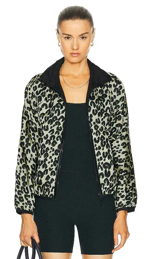 FWRD Renew Louis Vuitton Leopard Nylon Jacket