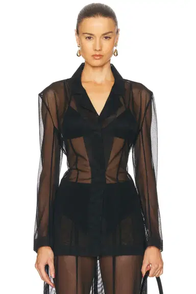 Norma Kamali Classic Single Breasted Jacket | Thumbnail 1