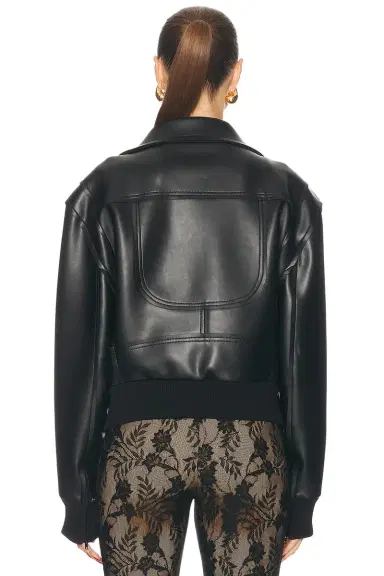 Norma Kamali Mini Moto Jacket | Thumbnail 4