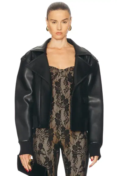 Norma Kamali Mini Moto Jacket | Thumbnail 1