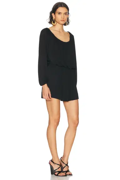 Saint Laurent Long Sleeve Mini Dress | Thumbnail 2
