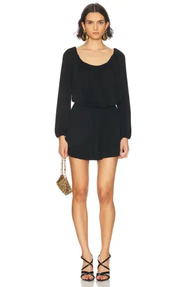 Saint Laurent Long Sleeve Mini Dress | Thumbnail 1