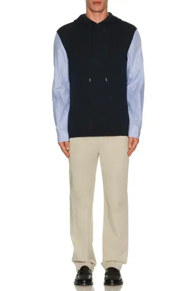 Simkhai Adonis Knit Woven Combo Hoodie | Thumbnail 5