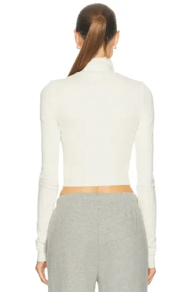 ÉTERNE Cropped Fitted Turtleneck Top | Thumbnail 3