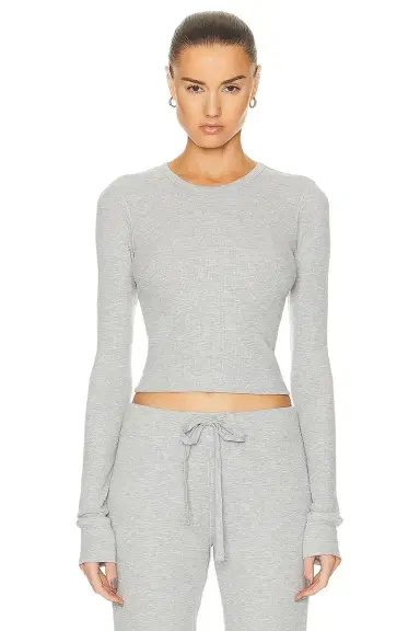 ÉTERNE Long Sleeve Thermal Top | Thumbnail 1