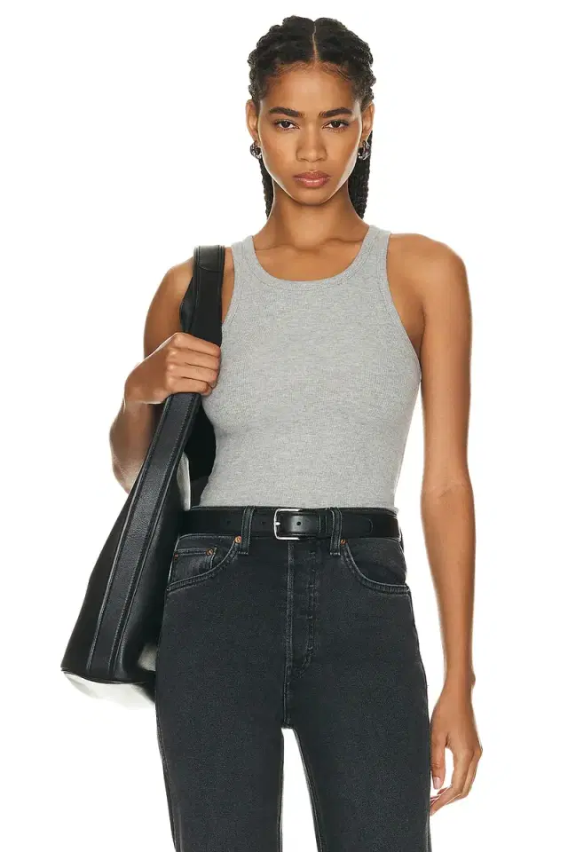 Eterne High Neck Fitted Tank Top