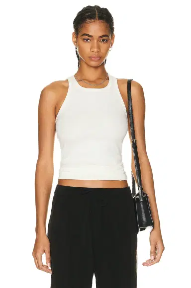 ÉTERNE High Neck Fitted Tank Top | Thumbnail 1