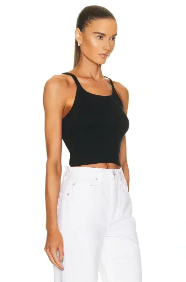 ÉTERNE Cropped Rib Tank Top | Thumbnail 2
