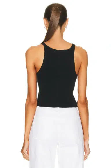 ÉTERNE Cropped Rib Tank Top | Thumbnail 3