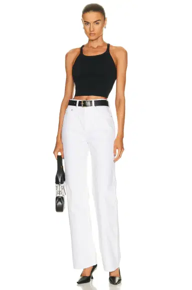 ÉTERNE Cropped Rib Tank Top | Thumbnail 4
