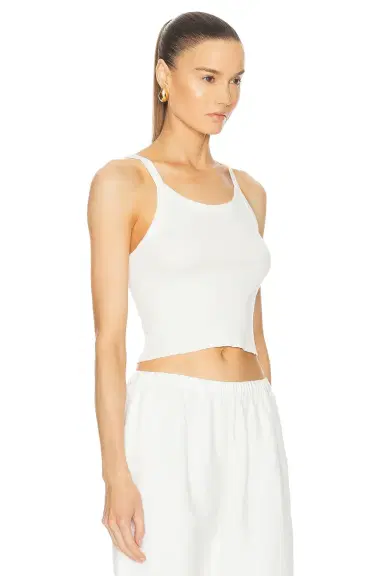 ÉTERNE Cropped Rib Tank Top | Thumbnail 2