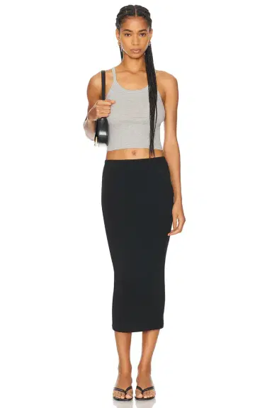 ÉTERNE Cropped Rib Tank Top | Thumbnail 4