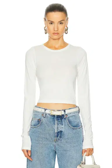 ÉTERNE Long Sleeve Baby Tee | Thumbnail 1