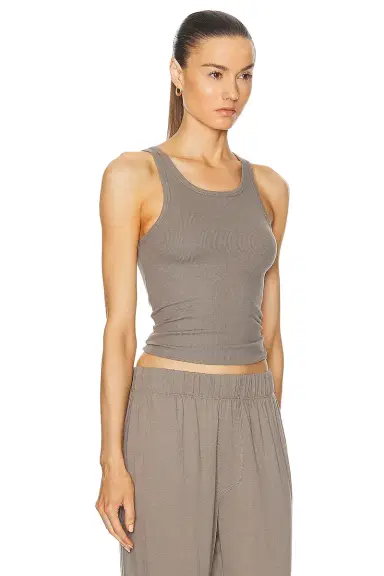 ÉTERNE High Neck Fitted Tank Top | Thumbnail 2