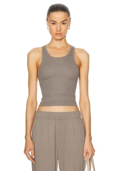 ÉTERNE High Neck Fitted Tank Top | Thumbnail 1