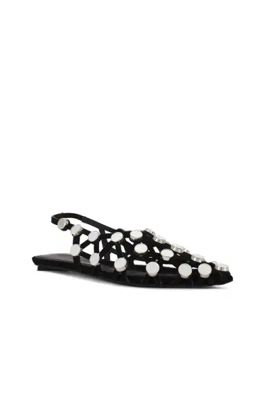 The Attico Grid Ballerina Flat | Thumbnail 4