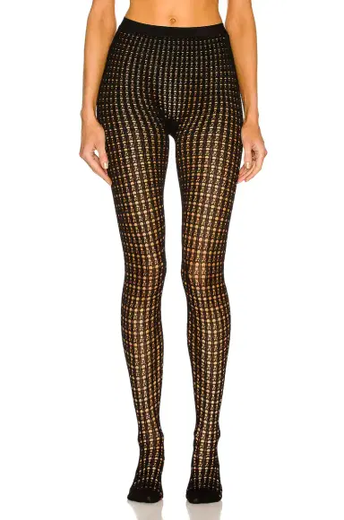 ALAÏA Lace Stretch Viscose Tights | Thumbnail 1 ALAÏA Lace Stretch Viscose Tights | Thumbnail 1