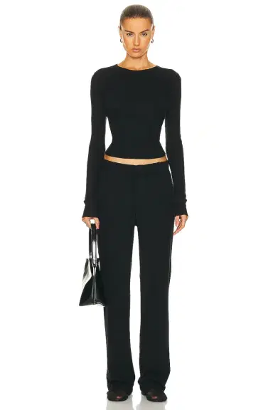 ÉTERNE Long Sleeve Thermal Top | Thumbnail 4