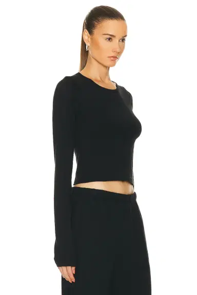 ÉTERNE Long Sleeve Baby Tee | Thumbnail 2