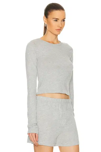 ÉTERNE Long Sleeve Baby Tee | Thumbnail 2