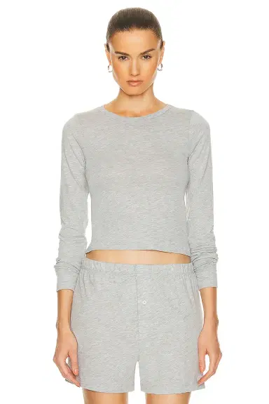 ÉTERNE Long Sleeve Baby Tee | Thumbnail 1