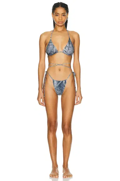 Norma Kamali Criss Cross Bikini Set | Thumbnail 1 Norma Kamali Criss Cross Bikini Set | Thumbnail 1