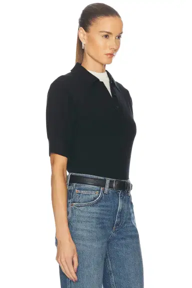 ÉTERNE Journey Cashmere Polo Top | Thumbnail 2