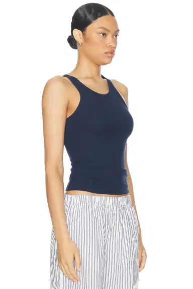 ÉTERNE High Neck Fitted Tank Top | Thumbnail 2