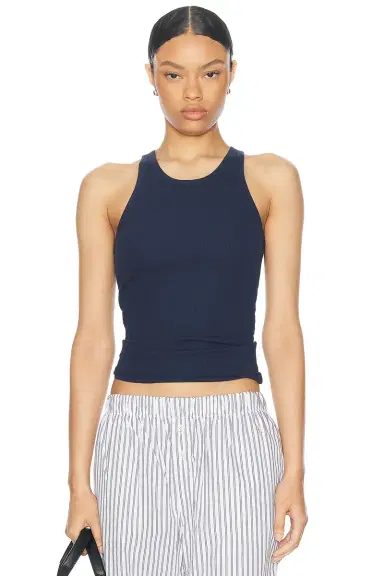ÉTERNE High Neck Fitted Tank Top | Thumbnail 1