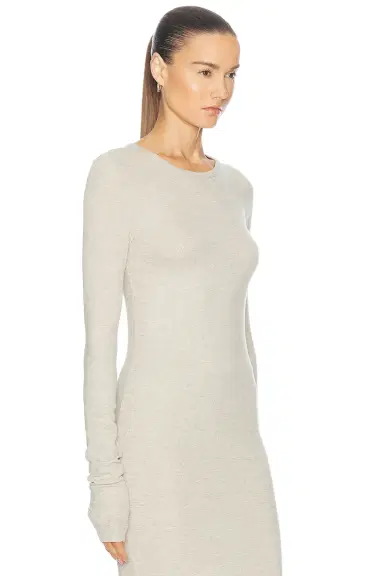 ÉTERNE Long Sleeve Fitted Top | Thumbnail 2