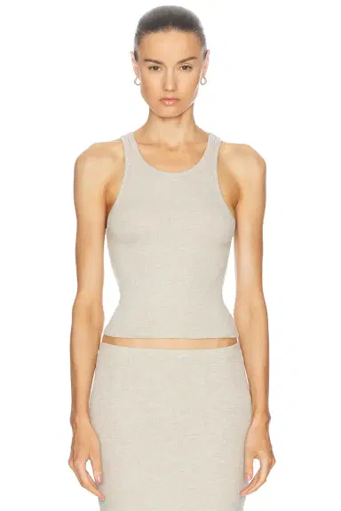 ÉTERNE High Neck Fitted Tank Top | Thumbnail 1