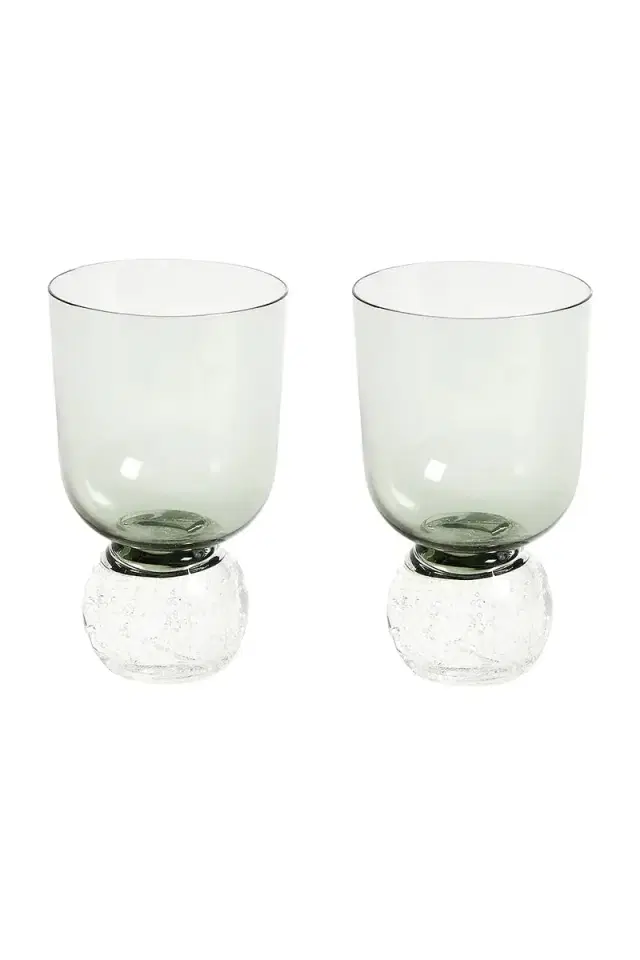 Misette Hand Blown Bubble Glass Tumbler Set Of 2