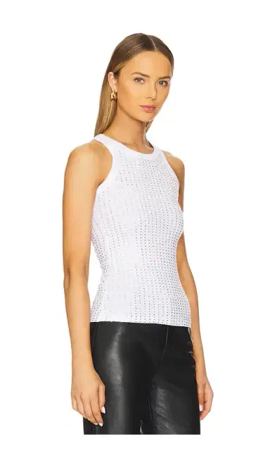 The Attico Hotfixed Crystal Tank Top | Thumbnail 2