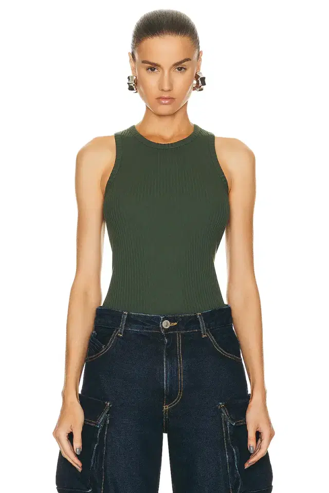 THE ATTICO Ribbed Tank