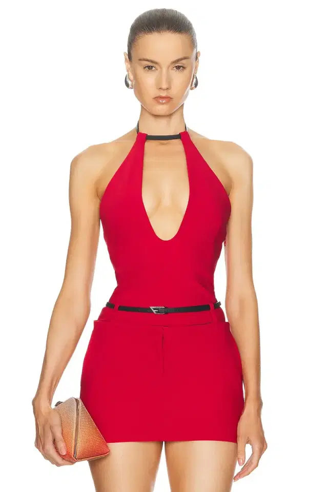 The Attico Plunge Neck Tank Top