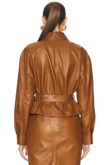 Saint Laurent Belted Leather Jacket | Thumbnail 4 Saint Laurent Belted Leather Jacket | Thumbnail 4