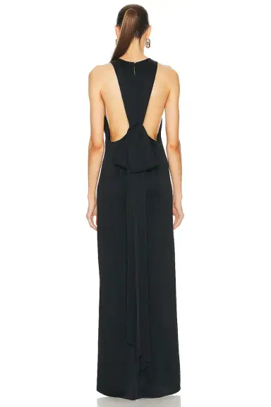Saint Laurent Satin Maxi Dress | Thumbnail 4 Saint Laurent Satin Maxi Dress | Thumbnail 4