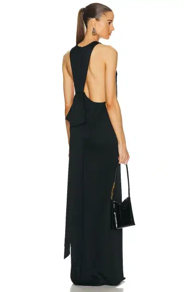 Saint Laurent Satin Maxi Dress | Thumbnail 1 Saint Laurent Satin Maxi Dress | Thumbnail 1