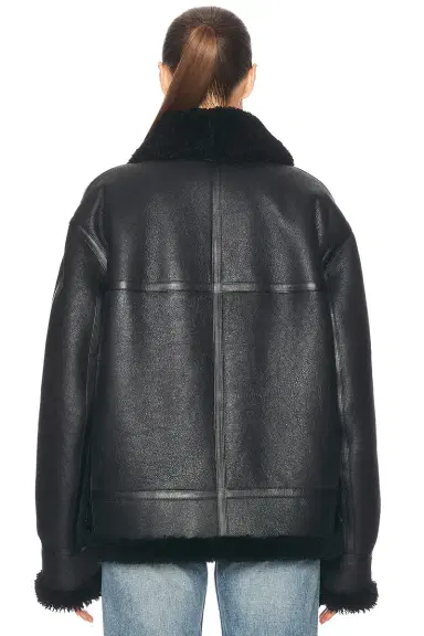 Saint Laurent Leather Bomber Jacket | Thumbnail 4