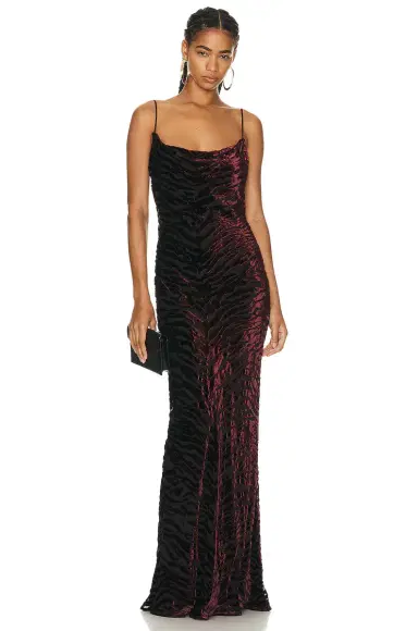 Saint Laurent Sleeveless Draped Gown | Thumbnail 1 Saint Laurent Sleeveless Draped Gown | Thumbnail 1