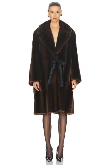 Saint Laurent Faux Fur Coat | Thumbnail 2 Saint Laurent Faux Fur Coat | Thumbnail 2