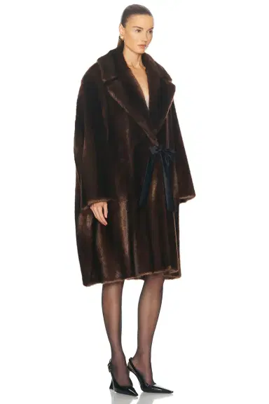 Saint Laurent Faux Fur Coat | Thumbnail 3 Saint Laurent Faux Fur Coat | Thumbnail 3