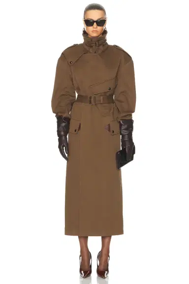 Saint Laurent Belted Coat | Thumbnail 1 Saint Laurent Belted Coat | Thumbnail 1