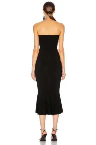 Norma Kamali Strapless Fishtail Dress To Midcalf | Thumbnail 3 Norma Kamali Strapless Fishtail Dress To Midcalf | Thumbnail 3