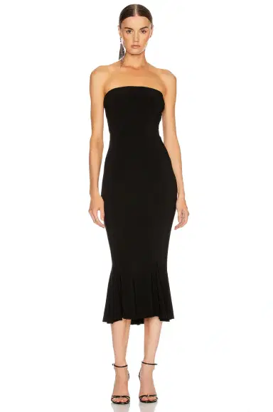 Norma Kamali Strapless Fishtail Dress To Midcalf | Thumbnail 1 Norma Kamali Strapless Fishtail Dress To Midcalf | Thumbnail 1