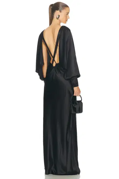 Saint Laurent V-neck Long Dress | Thumbnail 1