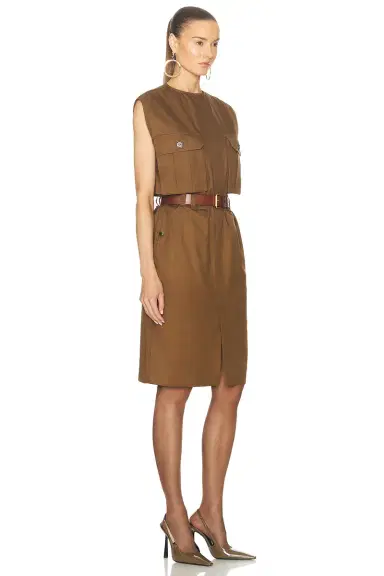 Saint Laurent Utility Midi Dress | Thumbnail 2
