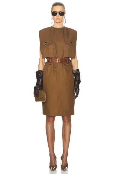 Saint Laurent Utility Midi Dress | Thumbnail 4